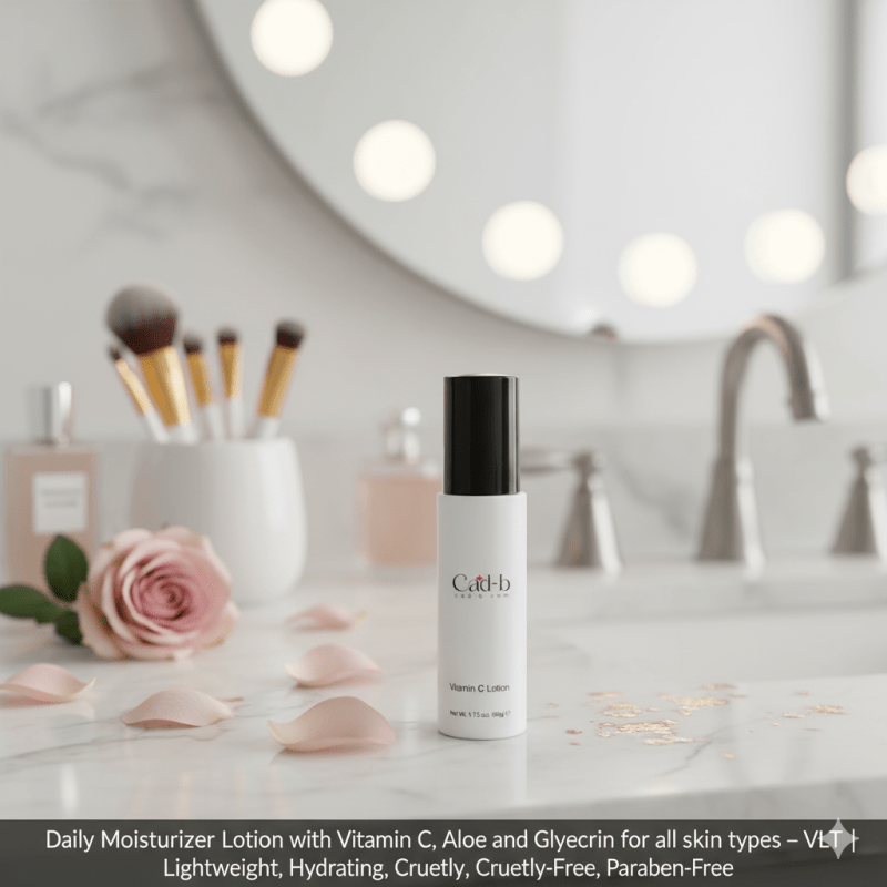 Daily Moisturizer Lotion with Vitamin C, Aloe & Glycerin – Hydrating Face Cream for All Skin Types – VLT - CAMARABUSSINES