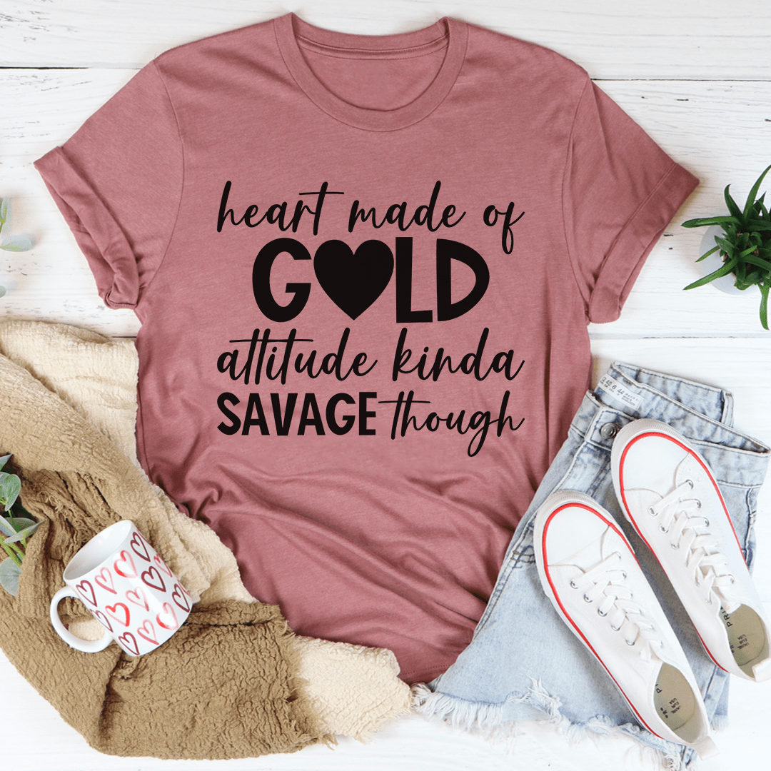 Heart Made Of Gold Tee - CAMARABUSSINES