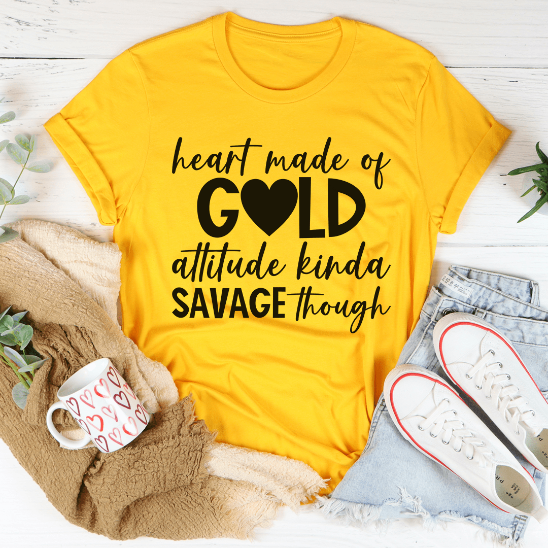 Heart Made Of Gold Tee - CAMARABUSSINES