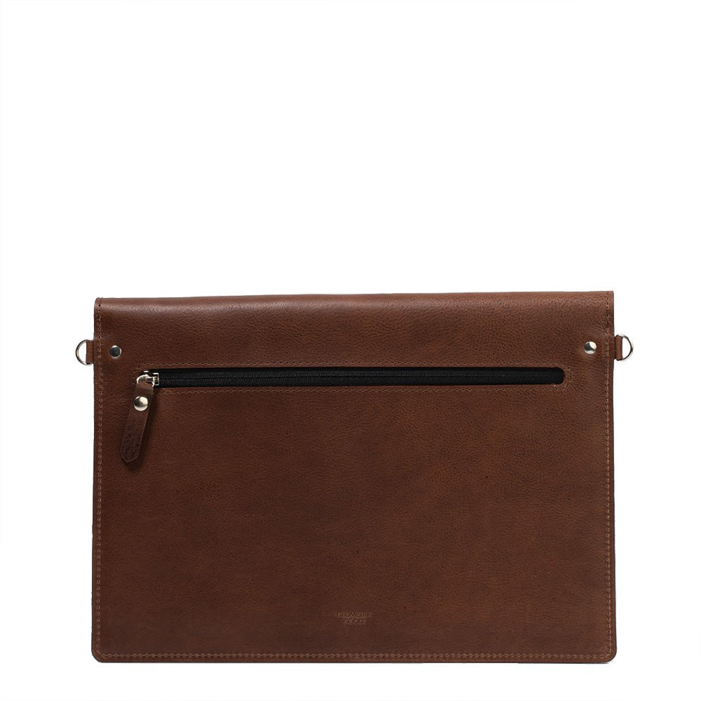 Leather Bag for MacBook with a pocket for iPad - CAMARABUSSINES