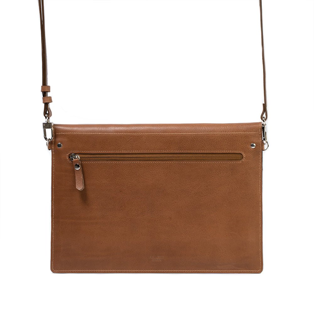 Leather Bag for MacBook with a pocket for iPad - CAMARABUSSINES