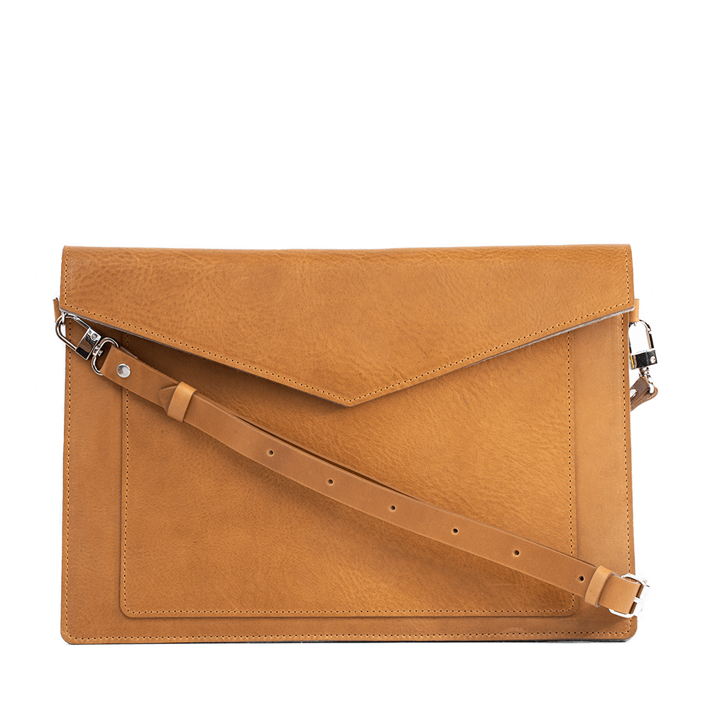 Leather Bag for MacBook with a pocket for iPad - CAMARABUSSINES