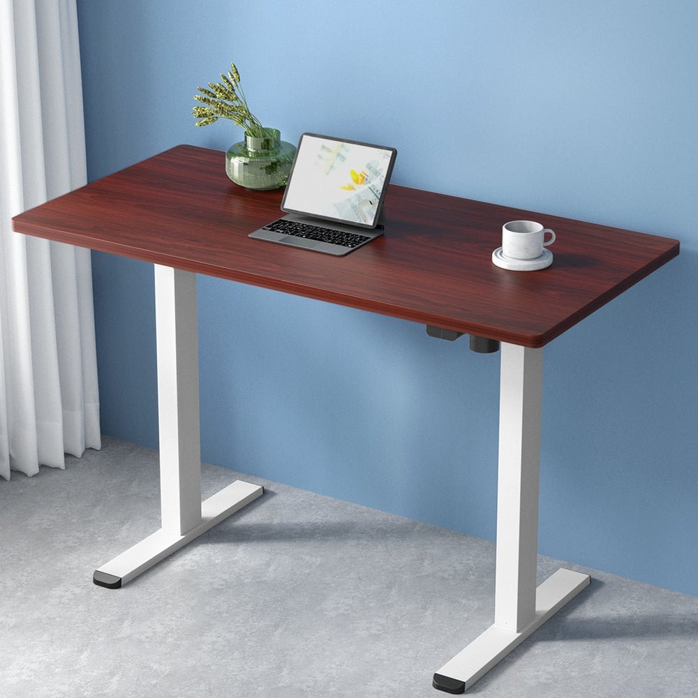 NNEDSZ Artiss Standing Desk Motorised Sit Stand Desks Walnut 120CM - CAMARABUSSINES