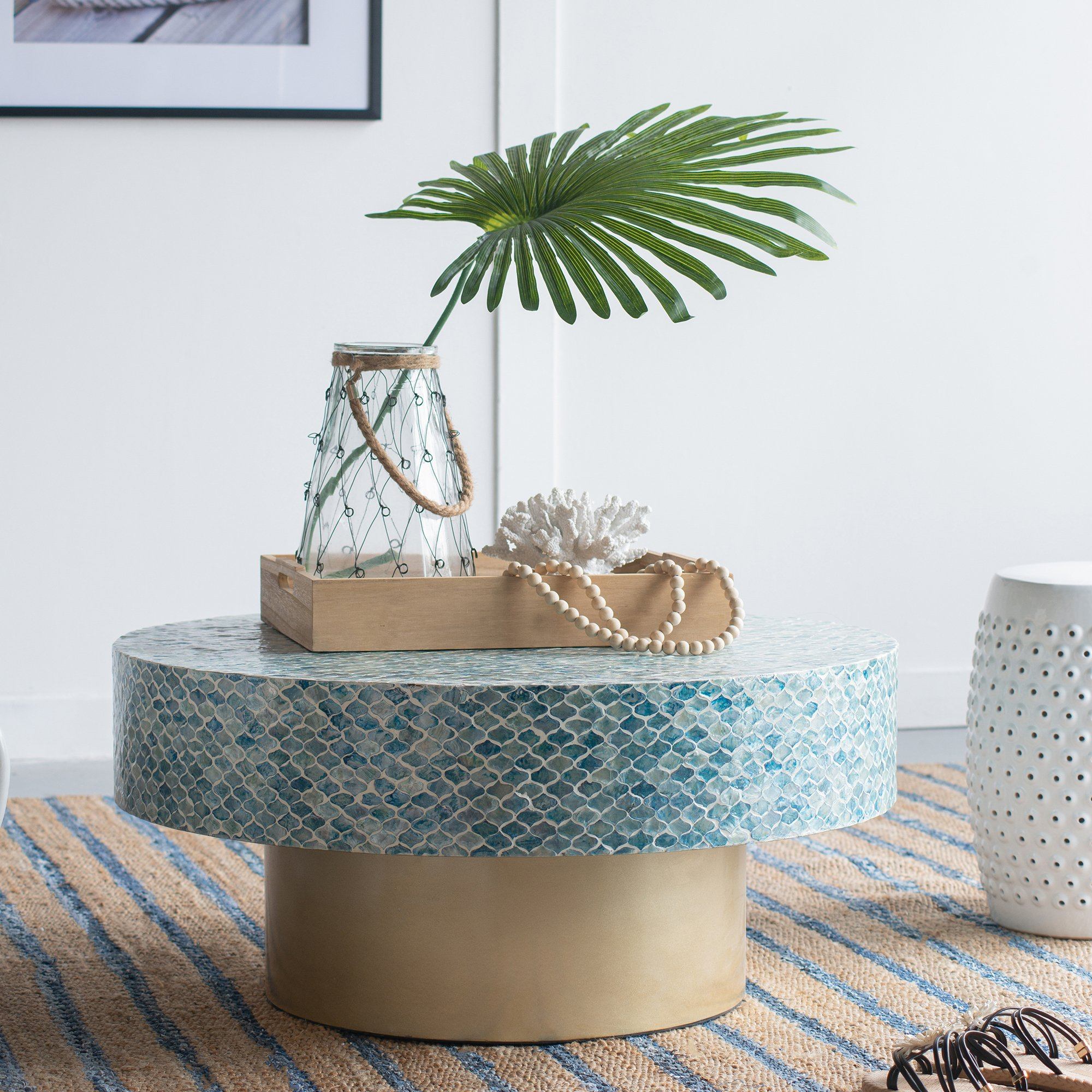 NNEDSZ GOA SHELL COFFEE TABLE - CAMARABUSSINES