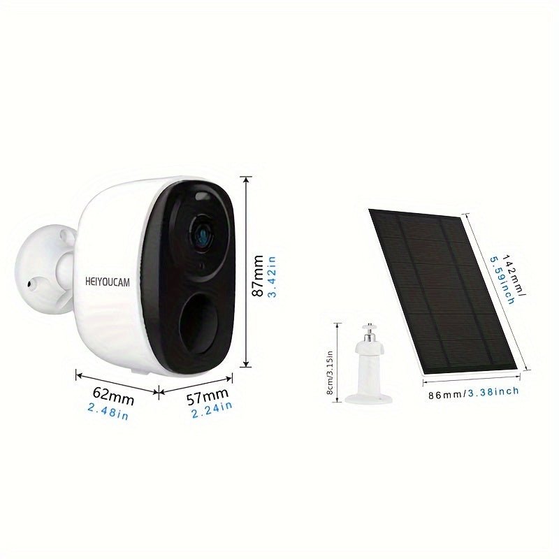 NNETM Wireless Solar Security Camera Outdoor (3MP Night Vision) - CAMARABUSSINES