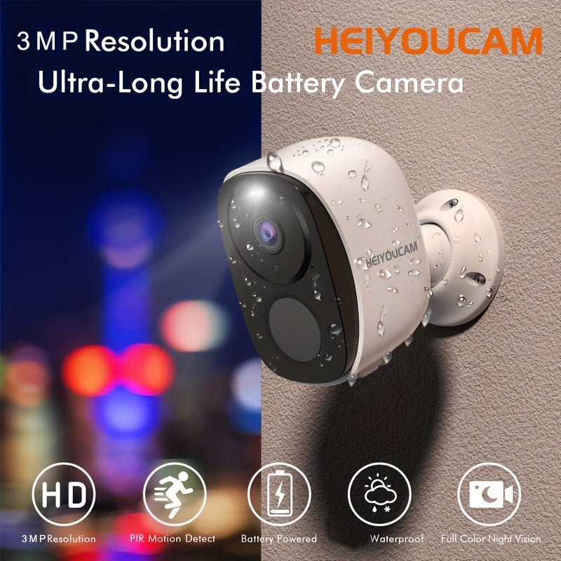 NNETM Wireless Solar Security Camera Outdoor (3MP Night Vision) - CAMARABUSSINES