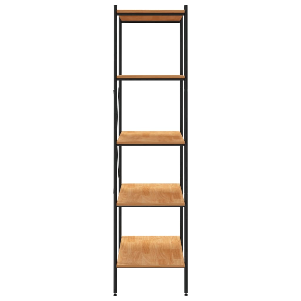 NNEVL 5 - Tier Shelving Unit Black and Oak 80x40x163 cm - CAMARABUSSINES