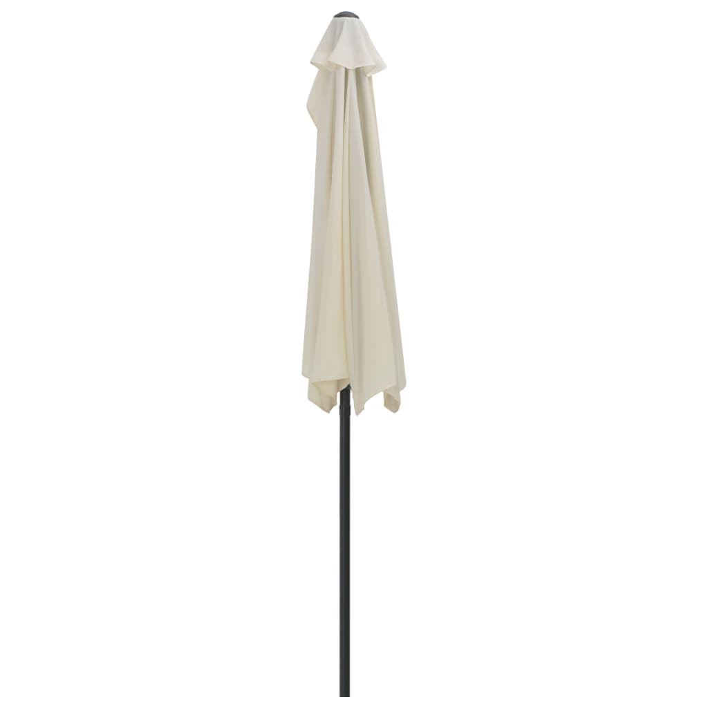 NNEVL Balcony Parasol with Aluminium Pole Sand 270x135 cm Half - CAMARABUSSINES