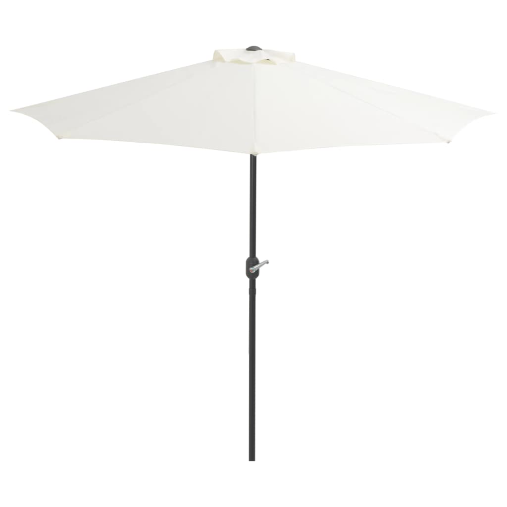 NNEVL Balcony Parasol with Aluminium Pole Sand 270x135 cm Half - CAMARABUSSINES