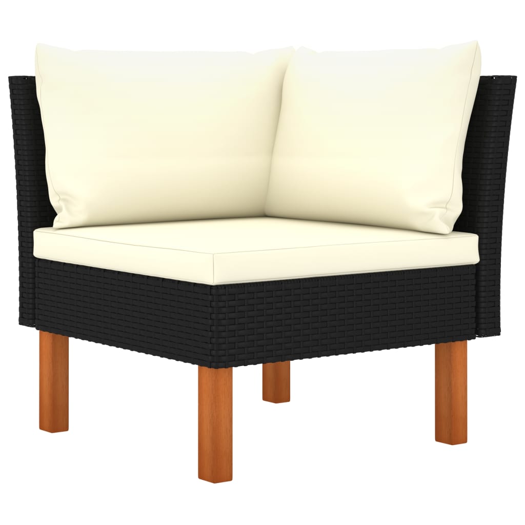NNEVL Corner Sofa Poly Rattan and Solid Eucalyptus Wood - CAMARABUSSINES