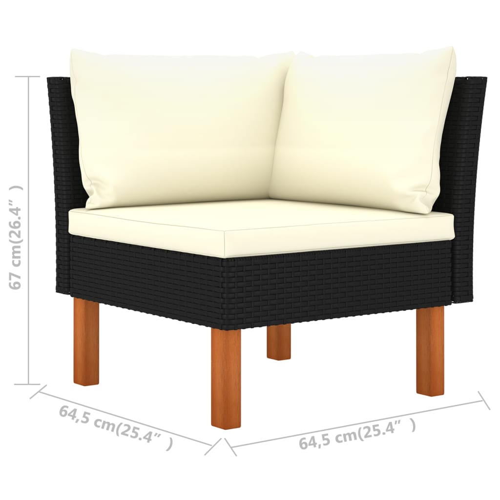 NNEVL Corner Sofa Poly Rattan and Solid Eucalyptus Wood - CAMARABUSSINES