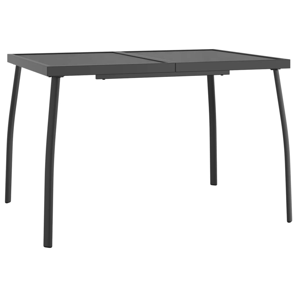 NNEVL Garden Table Anthracite 110x80x72 cm Steel Mesh - CAMARABUSSINES