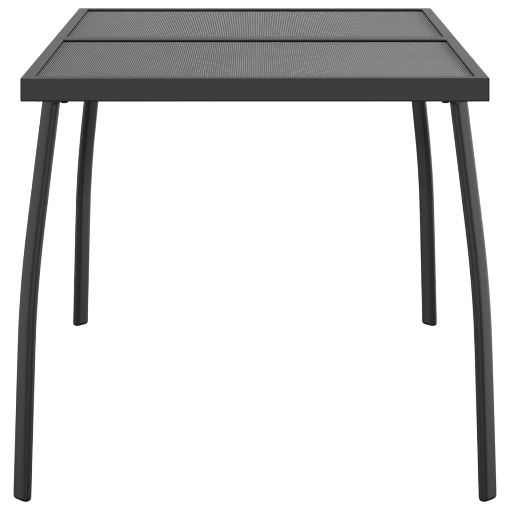 NNEVL Garden Table Anthracite 110x80x72 cm Steel Mesh - CAMARABUSSINES