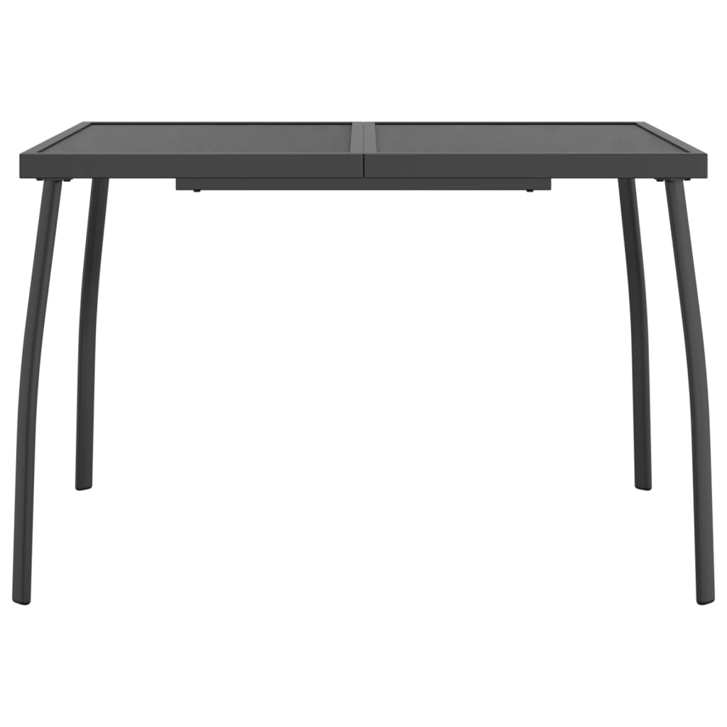 NNEVL Garden Table Anthracite 110x80x72 cm Steel Mesh - CAMARABUSSINES