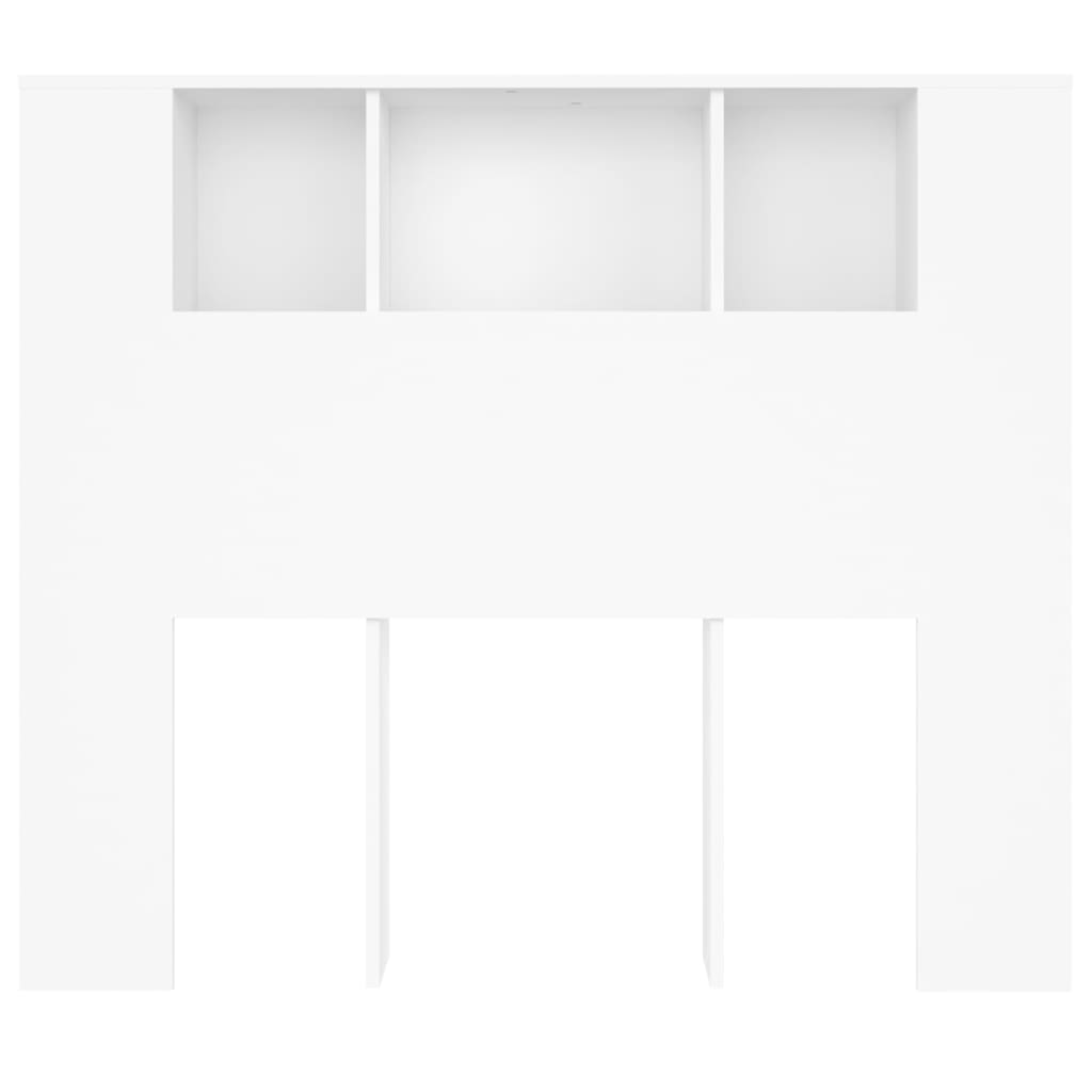 NNEVL Headboard Cabinet White 120x18.5x104.5 cm - CAMARABUSSINES