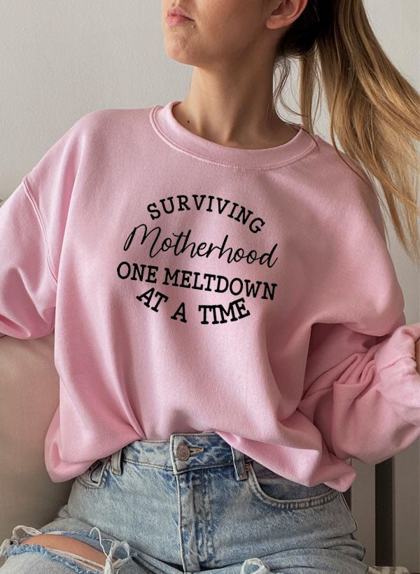 Surviving Motherhood Sweat Shirt - CAMARABUSSINES
